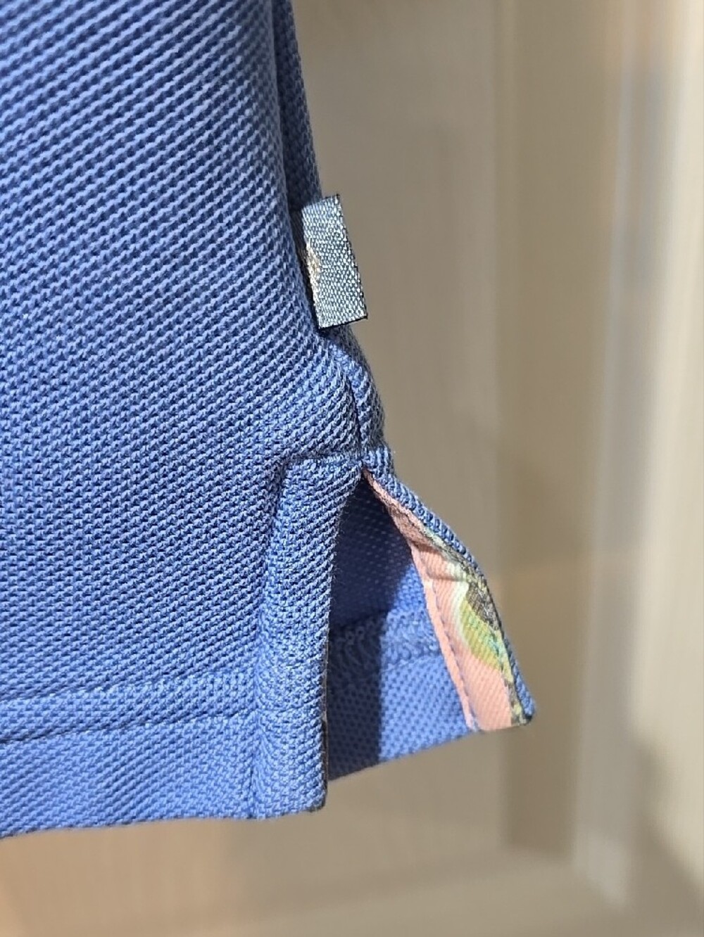 Tommy Bahama Men's Periwinkle Polo with Floral Placket - Picture 4 of 7
